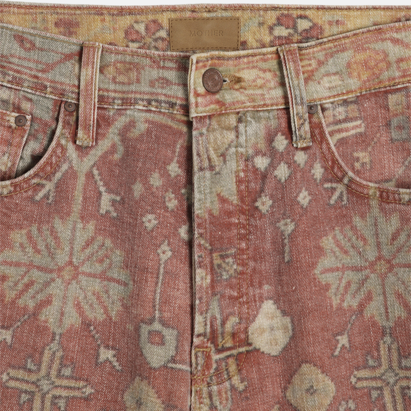 Super Flea Market+Mother+Red Pattern Jeans +Toni Garrn4